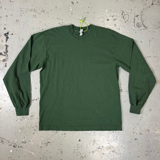 DARK GREEN BLANK LS - L