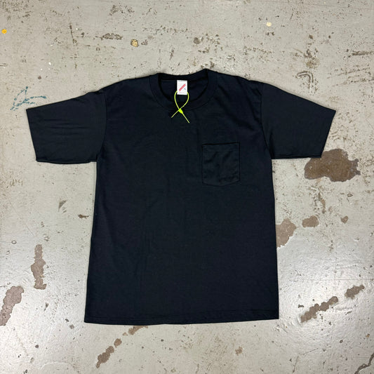 VINTAGE BLACK POCKET TEE- XL